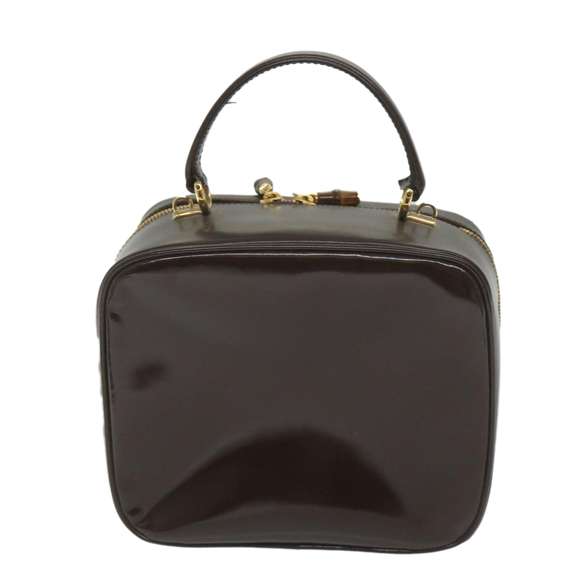 GUCCI Hand Bag Enamel 2way Brown 001 270 0323 Auth 59717 - Picture 2 of 16